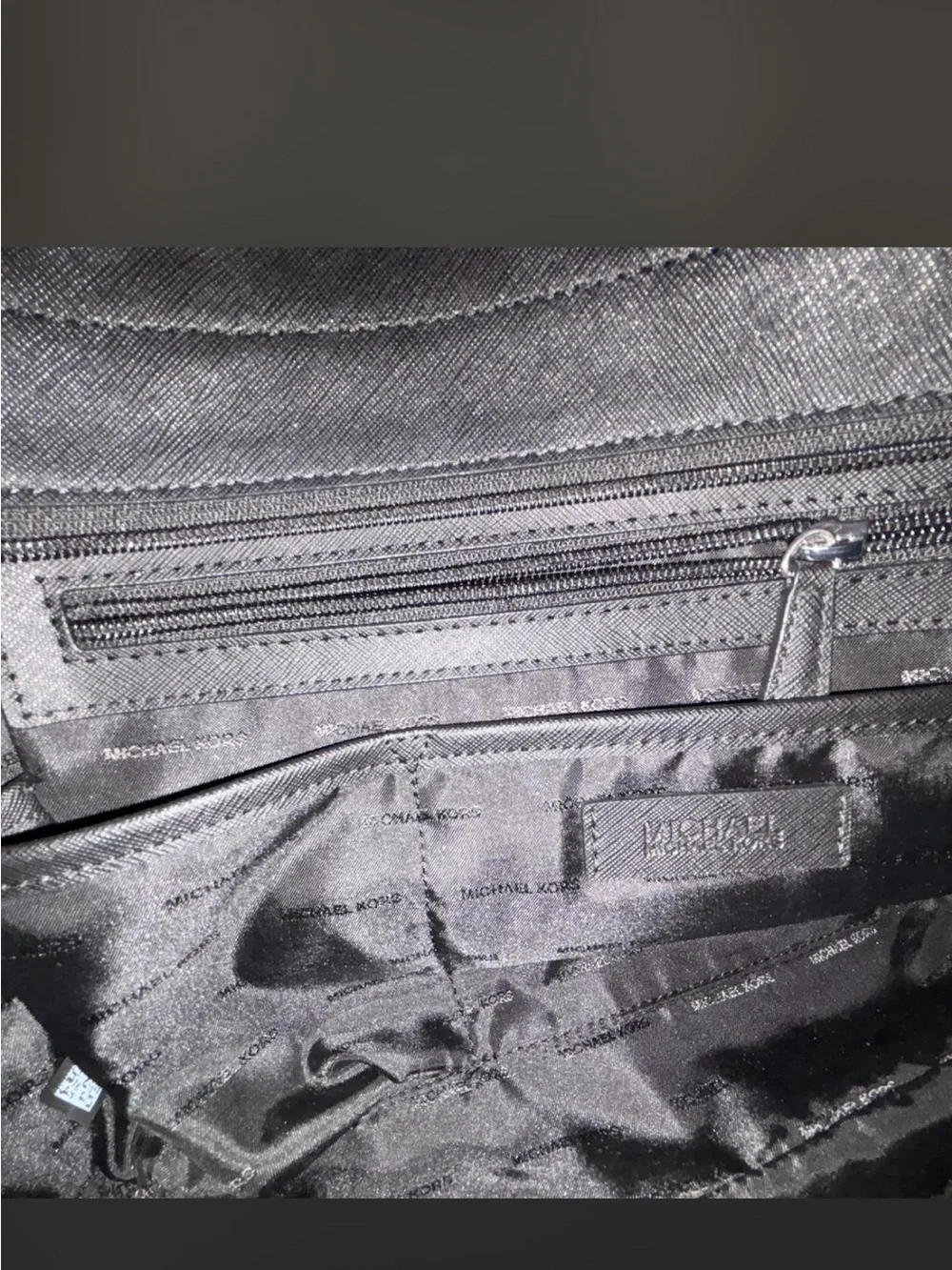 Michael Kors Black Leather Chain-Handle Tote